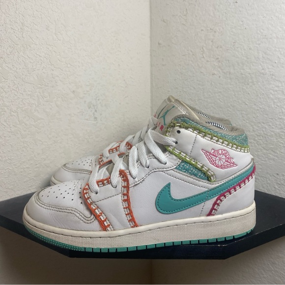 Jordan 1 multi knit white blue orange - Picture 3 of 7